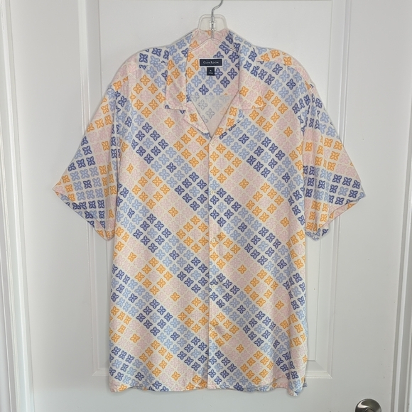Club Room Colorful Geometric Men's Lightweight Classic Button Down Shirt XL - Picture 6 of 12